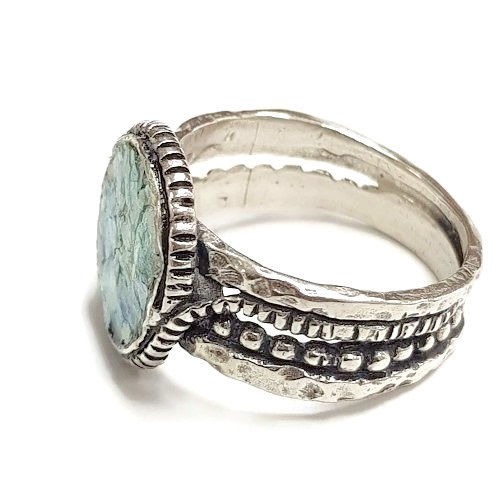 Thumbnail: Four Together Ring - Roman Glass & Sterling Silver 925