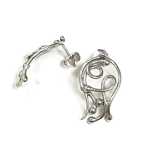 Thumbnail: In the Move Post Back Earrings - Sterling Silver 925