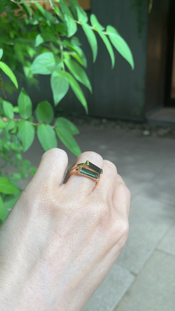 Thumbnail: Green Tourmaline Ring #10 #12
