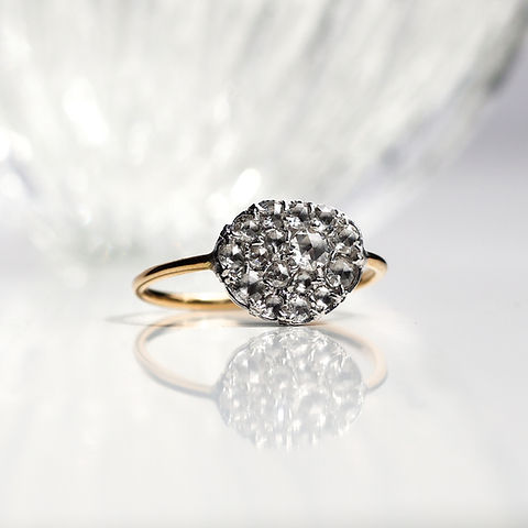 Rose cut Diamond Ring 0.3ct | plant-plant