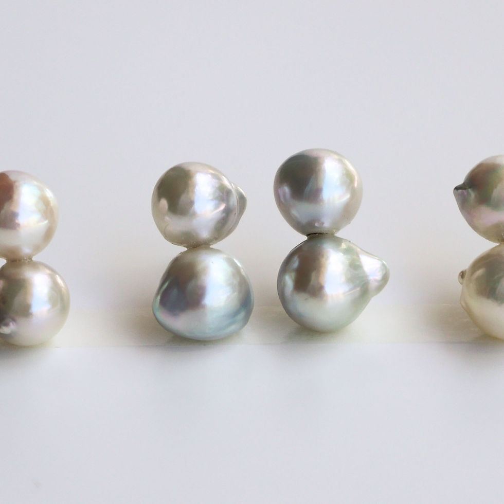 サムネイル： AKOYA Pearl Earrings "double"