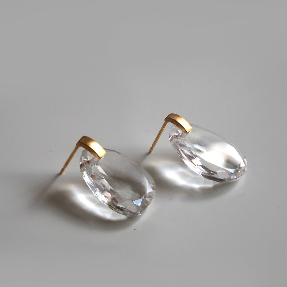 サムネイル： Quartz + Box Earrings  -L-