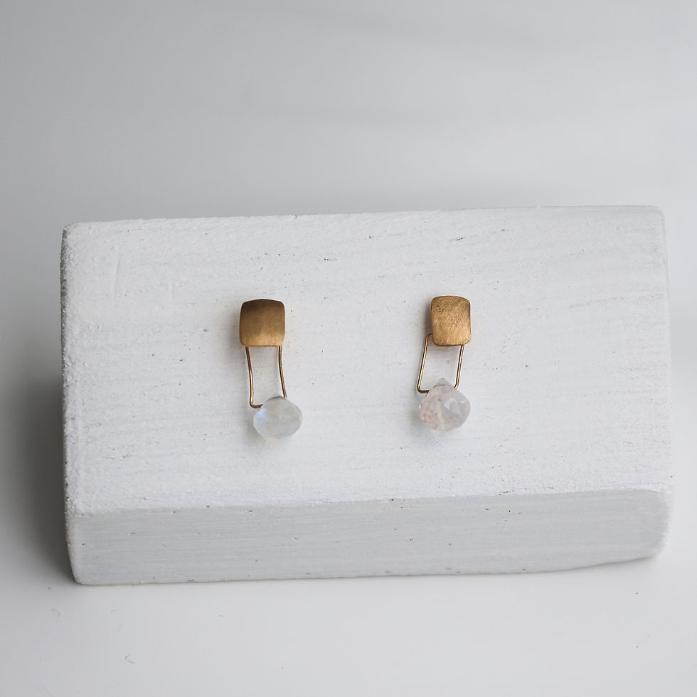 Thumbnail: Rainbow moonstone Earrings