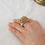 サムネイル： Gold Porcelain Relief Ring