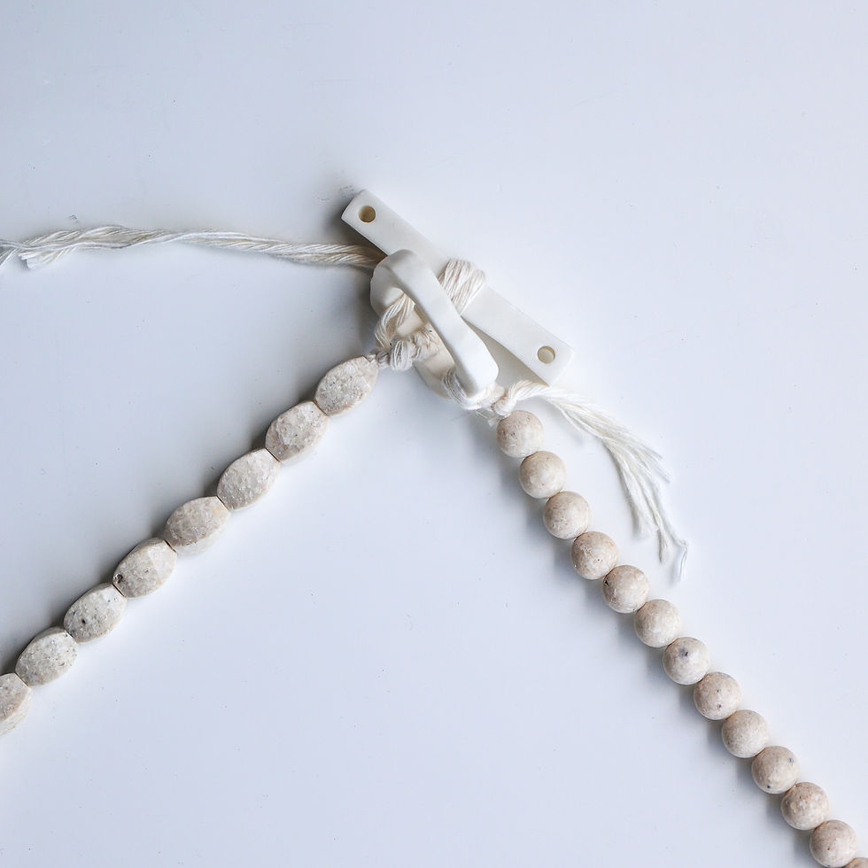 Thumbnail: White porcelain flagstone Necklace