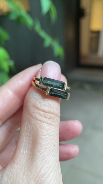 Thumbnail: Green Tourmaline Ring #10 #12