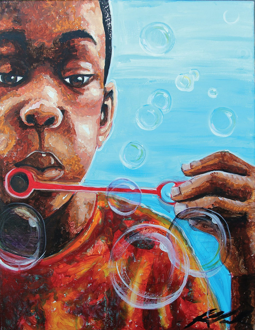 Bubbles Matted Print