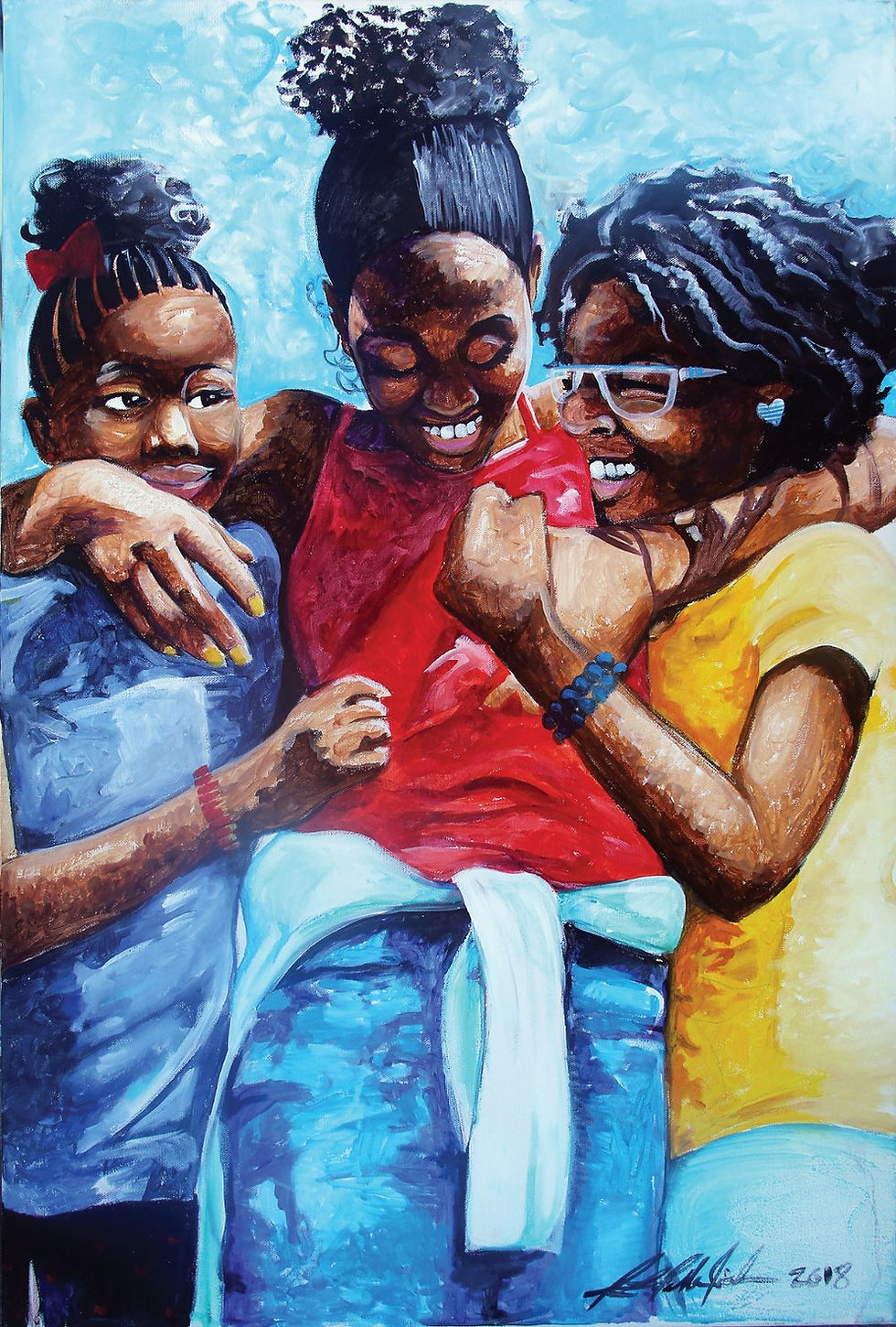 Around the Neck - 24"x36" Acrylic on Canvas Original Painting