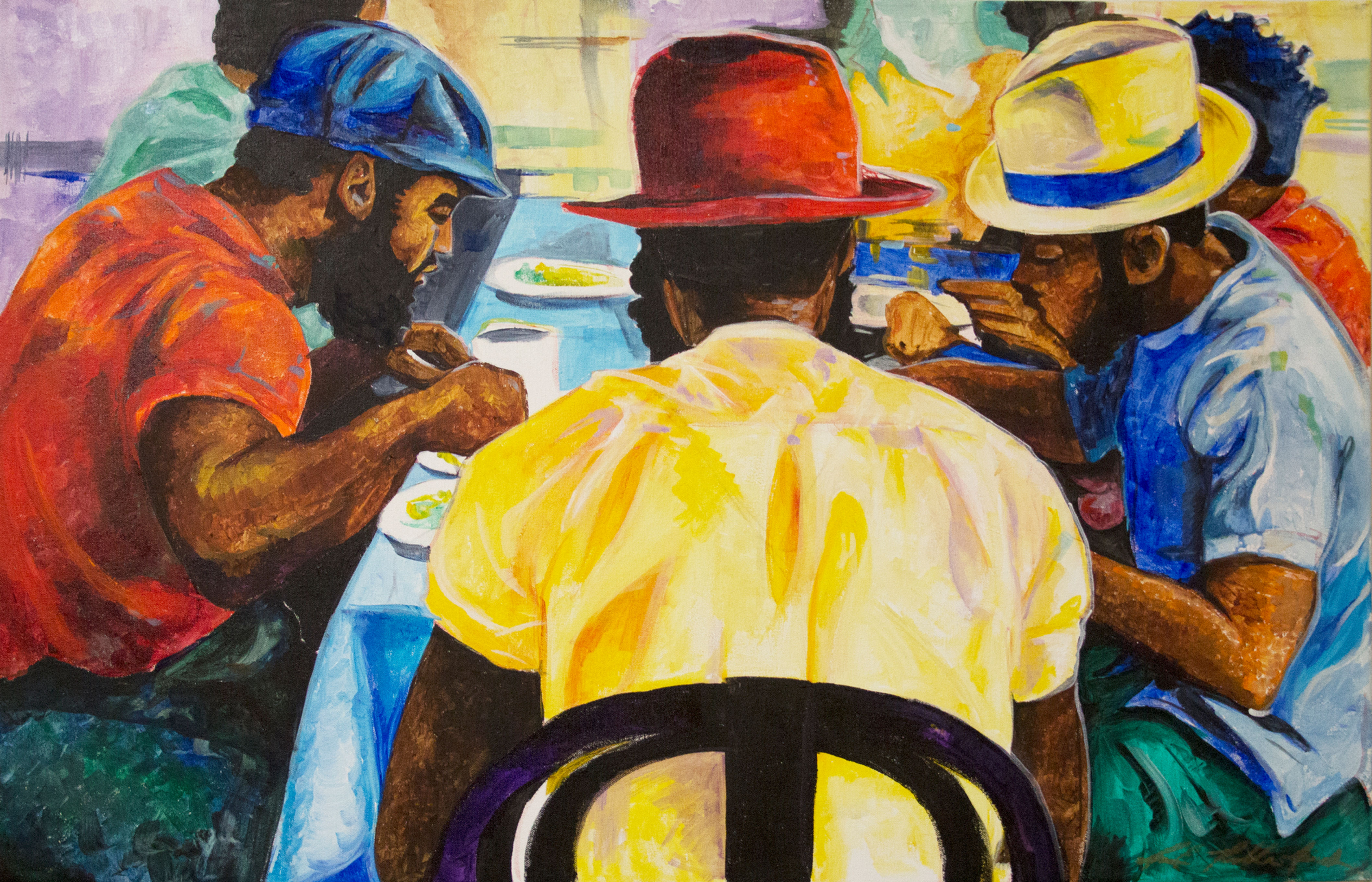 Desayuno - 24"x36" Acrylic On Canvas Original Painti