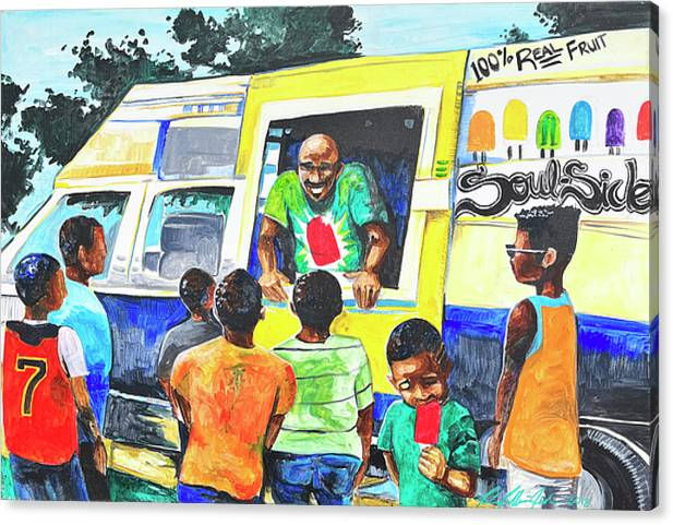 Soul-sicle (Ice Cream Truck) - 20"x30" Giclee Canvas Print