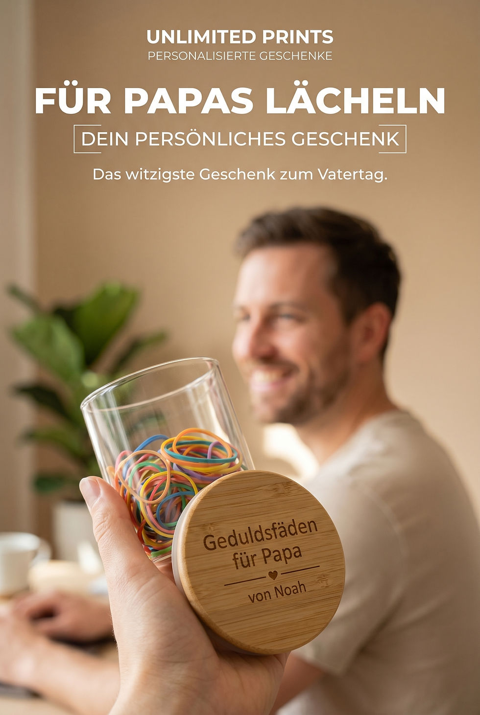 Miniaturbild: Geduldsfäden für Papa Personalisiertes Geschenk Vatertag Geschenk von Kindern