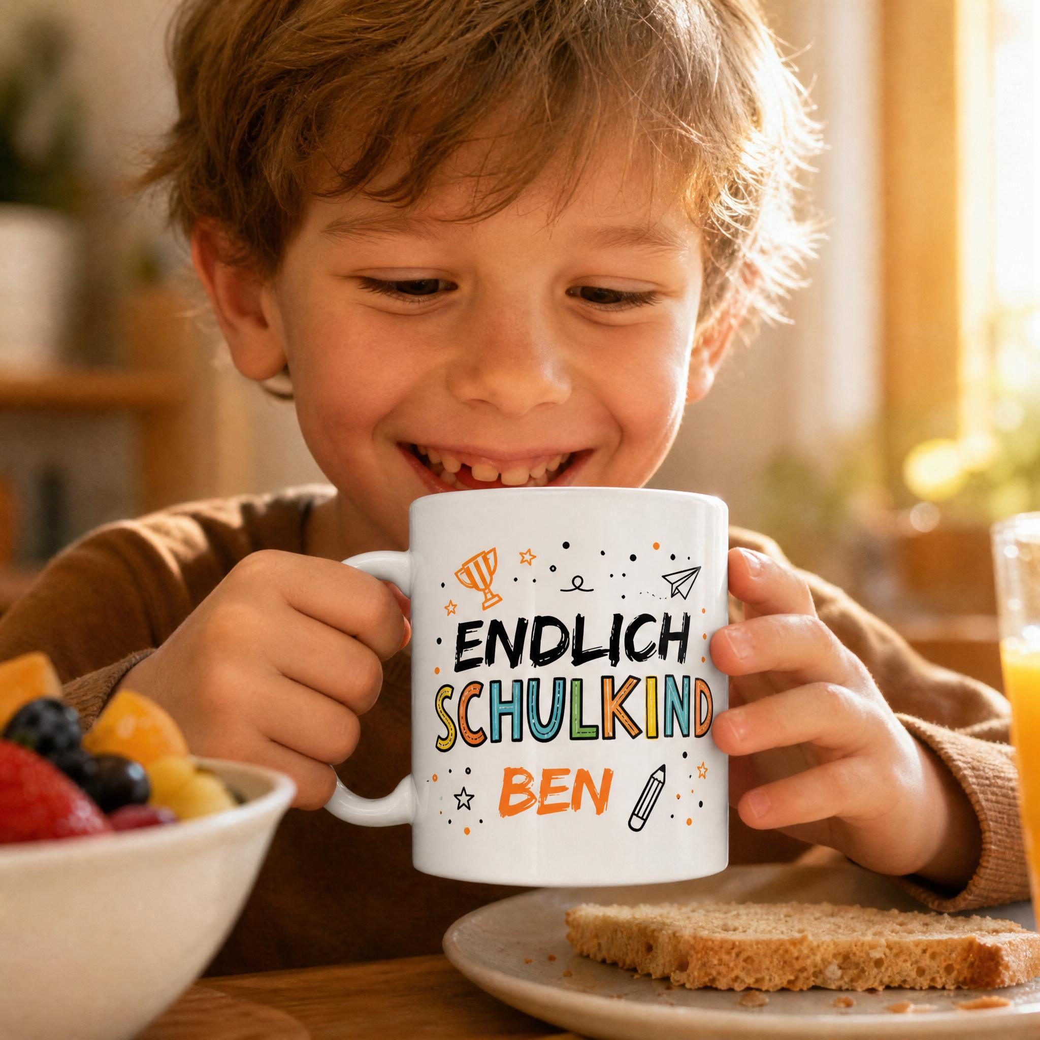 Einschulungstasse Personalisiert | Endlich Schulkind Tasse | Erstklässler