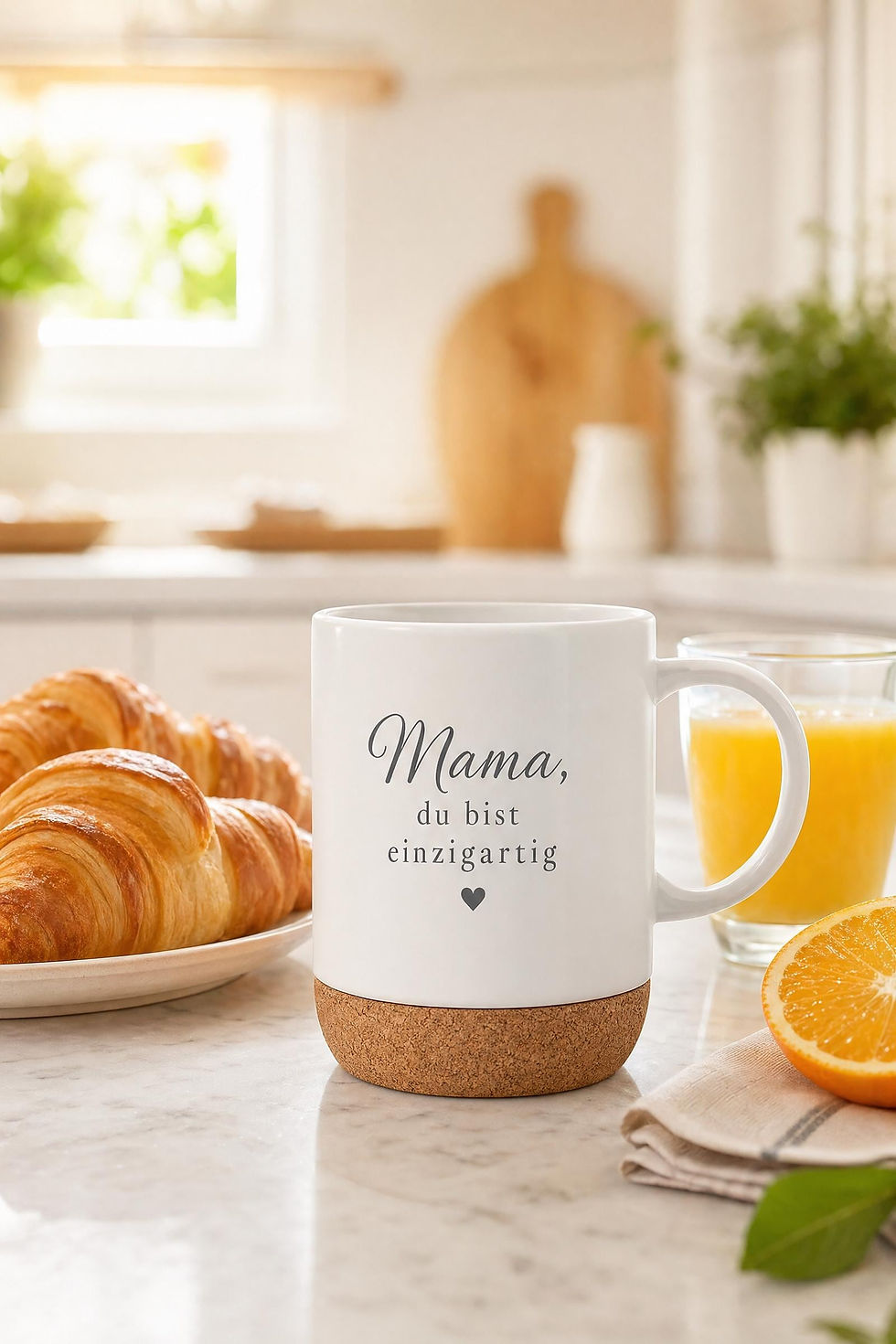 Miniaturbild: Becher Muttertag, Motivationsbecher, starke Frauen, weiss Kork, Empower