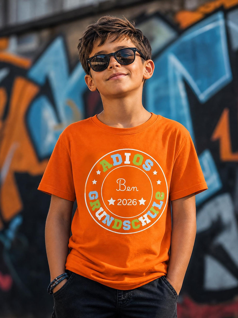 Miniaturbild: Personalisiertes Adios Grundschule T-Shirt | Fünftklässler Geschenk
