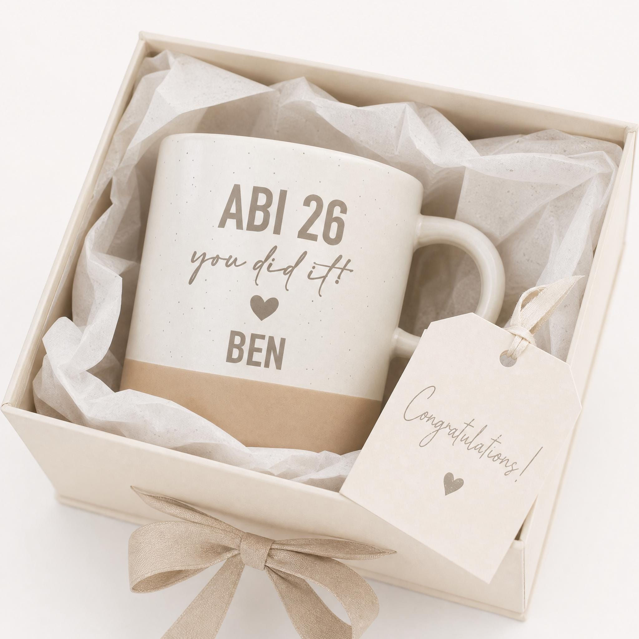 Personalisierte Abschluss Tasse 2026 | You did it! | Geschenk zum Abi, Bachelor,