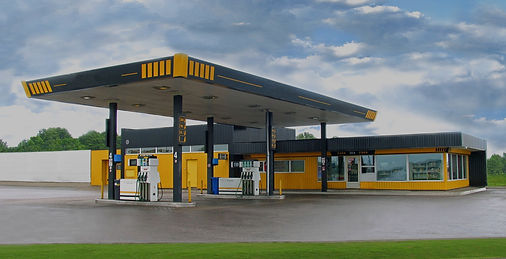 Gas station after pressure washing clean in Sudbury, Ontario