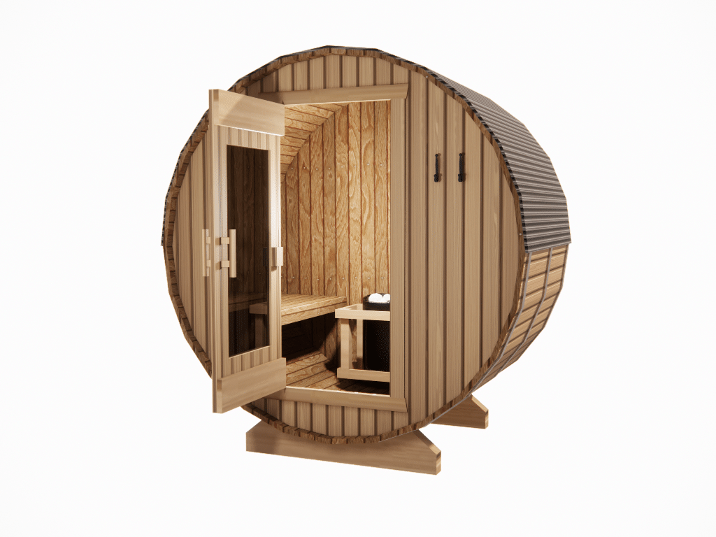 2 Person Cedar Barrel Sauna (4ft Long)