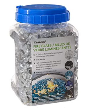 Miniature : Paramount Luminous 1/2" Reflective Fire Glass - Diamond Ice