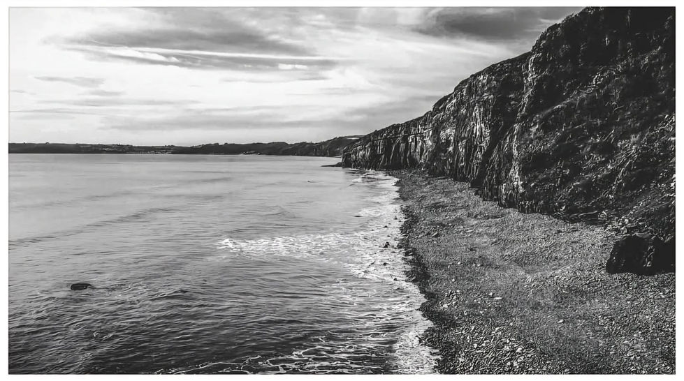 Aerial shot of Telpyn beach