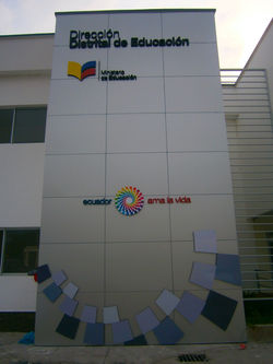 DIRECCION DISTRITAL DE EDUCACION FACHADA REVESTIDA CON PANEL DE ALUMINIO COMPUESTO ALUCOBOND Y APLIC