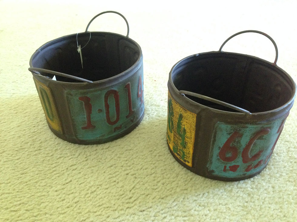Thumbnail: Number Plate Planter Tins set of 2 Round