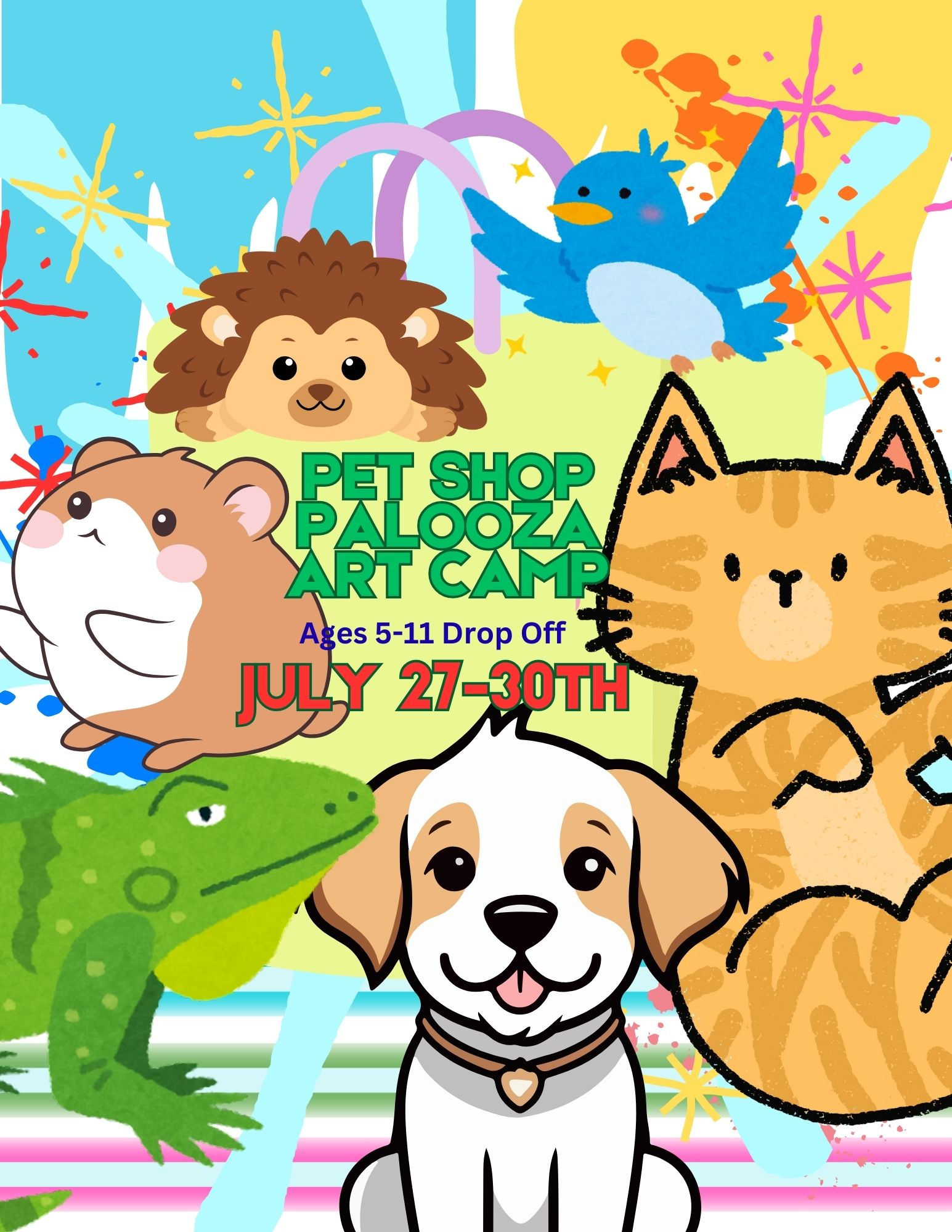 Summer Camp: July 27-30th Pet Shop Palooza Art Camp 9am-Noon