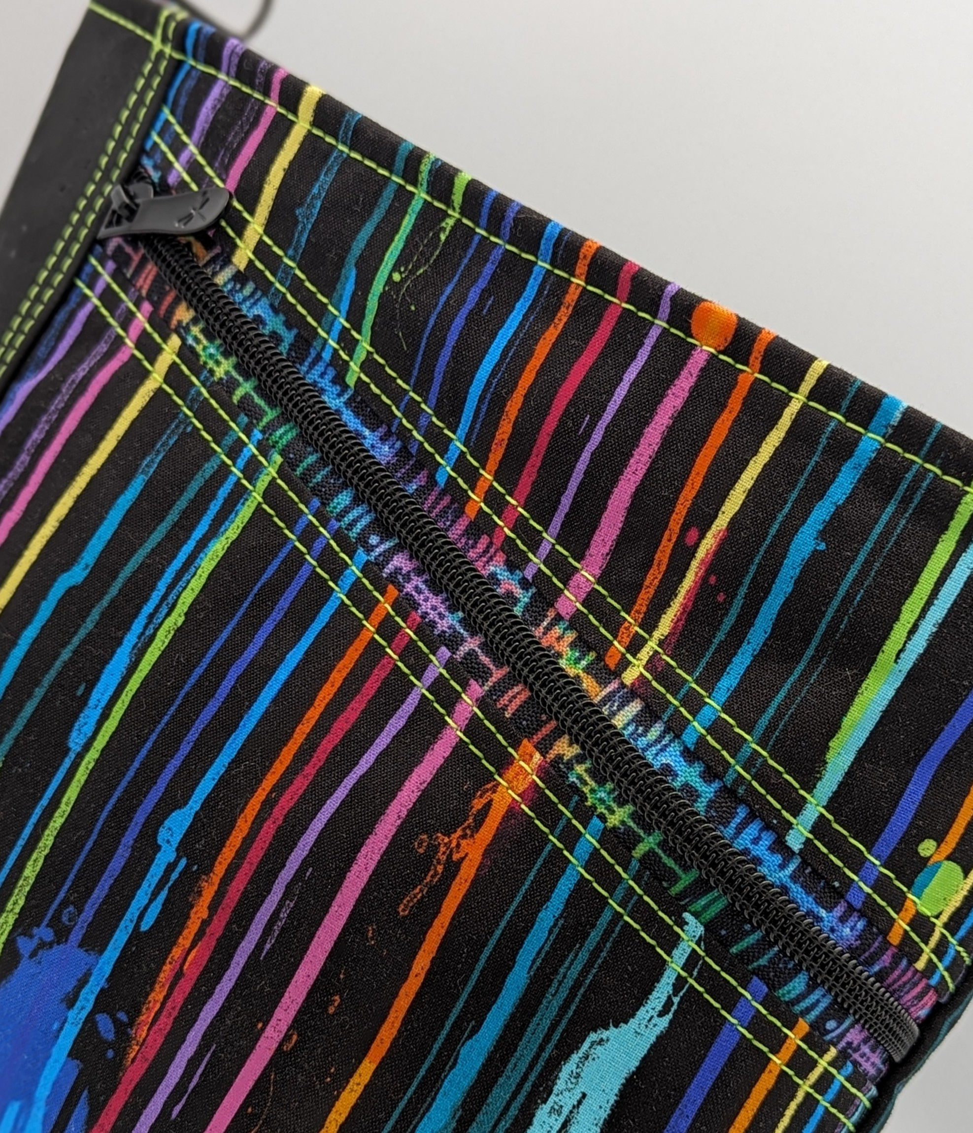 Black Cork & Paint Splash cotton bag