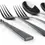 Miniatura: cubiertos de acero inoxidable 20 piezas negro, Crown Baccara, modelo: Danilo