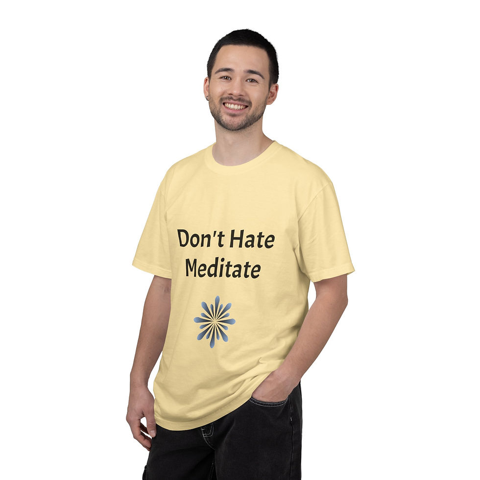 Thumbnail: Meditation T-Shirt — "Don't Hate Meditate" Mindfulness Tee