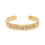 Thumbnail: Engraved Gold Cuff Bracelet — "Take Deep Breaths" Inspirational Reminder