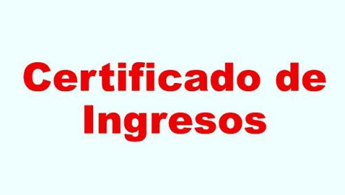 Certificado de Ingresos para Comerciantes y Personas Independientes