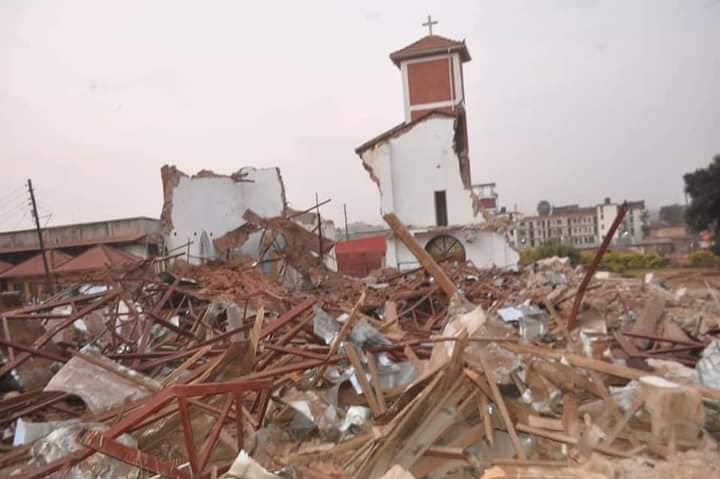 St. Peter's Church in Ndeeba was bulldozed to the ground in the dead of the night following a court order