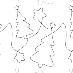 Christmas Tree Stars Pantograph