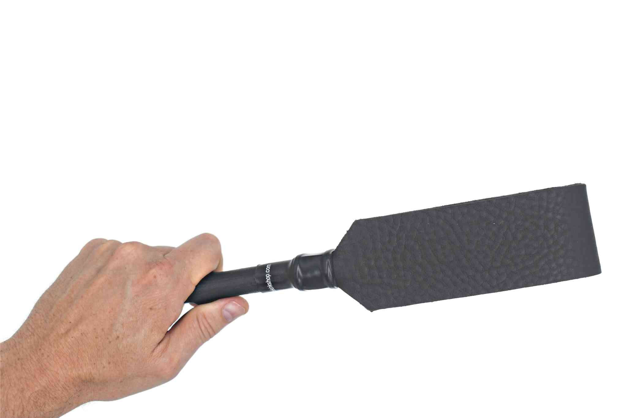 Short Bull Hide Crop Paddle