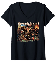 Womens Seventh Legend's After Death 2-Sided Print V-Neck T-Shirt.png