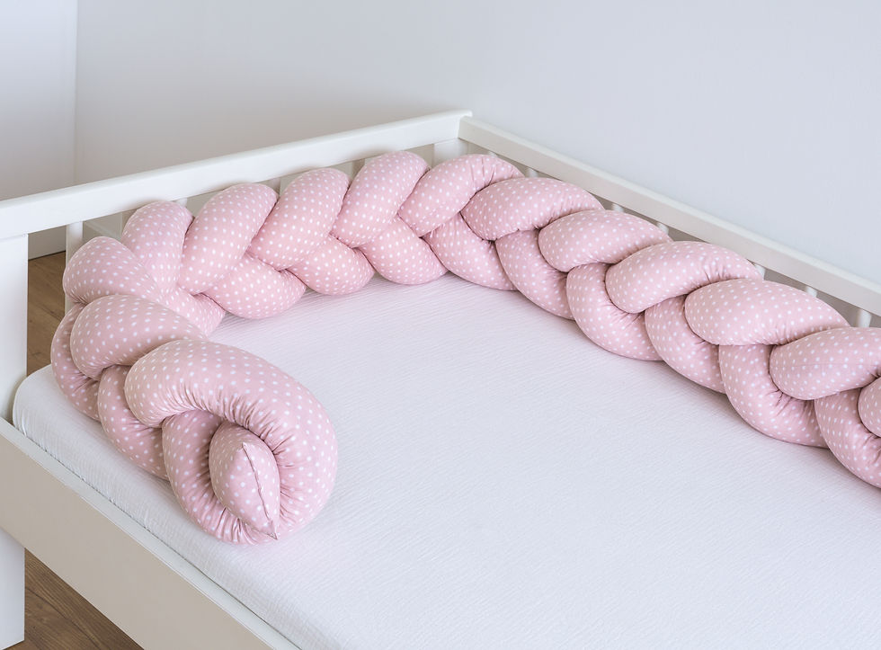 Miniaturbild: Punkte ROSA Baumwolle Premium Geflochtene Dekokissen Bettschlange Zuglufstopper