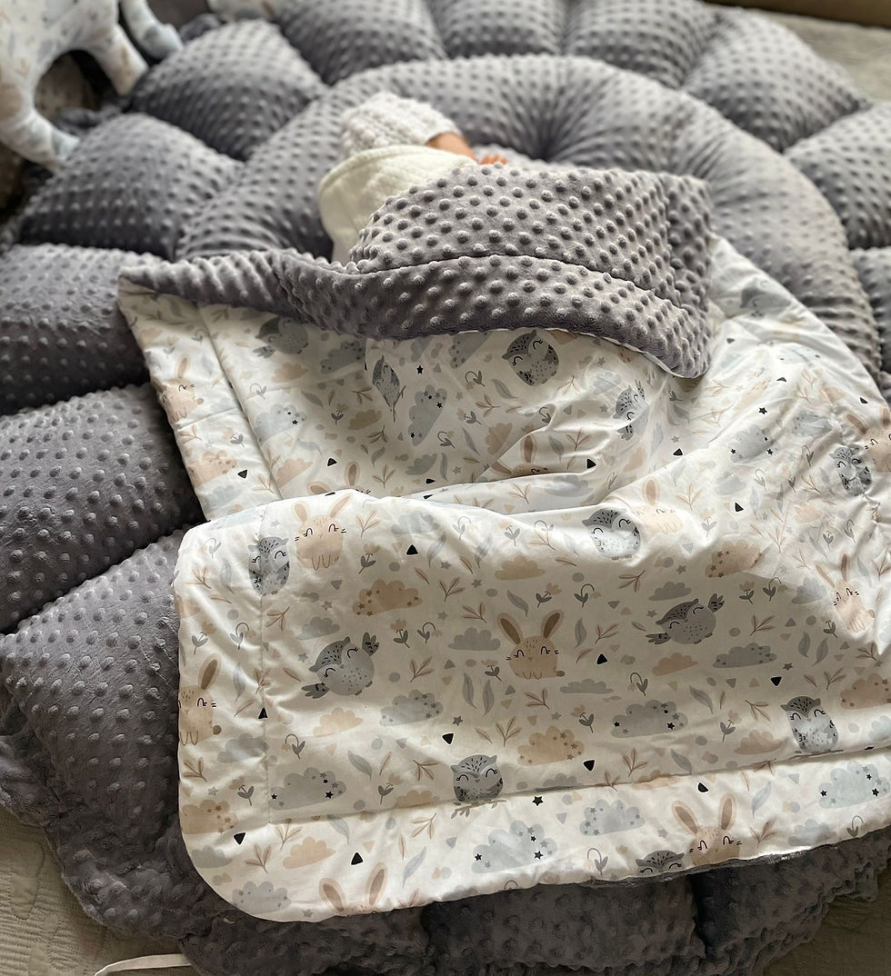Miniaturbild: XXL Premium MINKY/ Baumwolle ENGELSNEST SET Babynest Babykokon Reisebett Decke