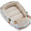 Miniaturbild: BABYNEST Samt VELOURS Beige/ Bärchen Familie Nestchen Babynestchen SOLO und SETS
