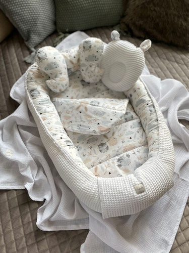PEPI Babynest Kuschelnest - 100% Baumwolle & Velvet Für Neugeborene