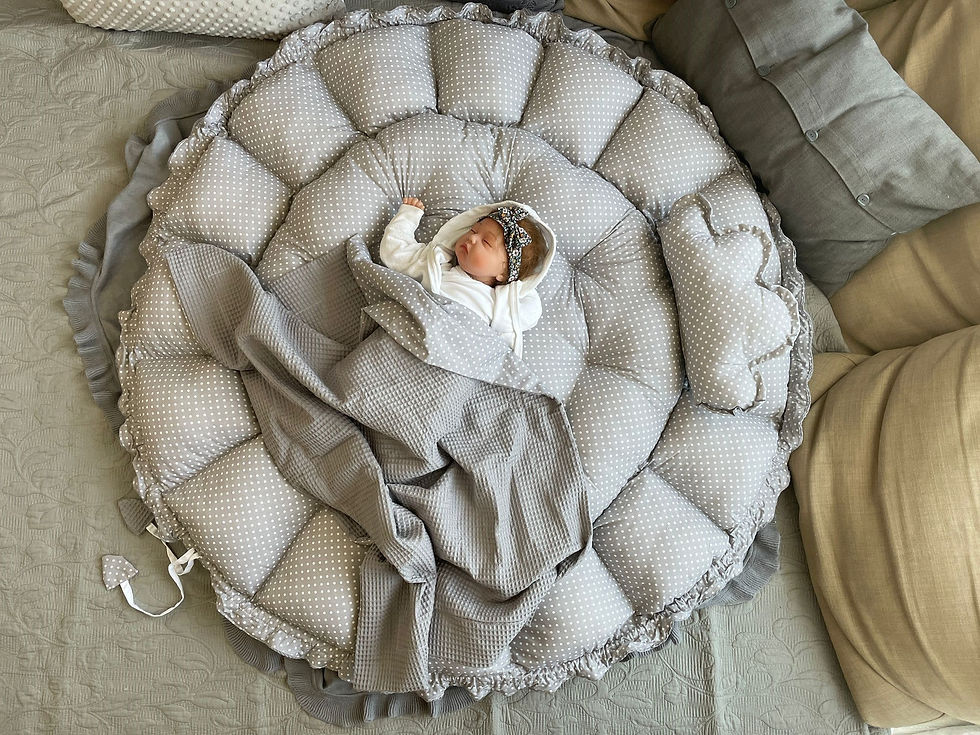 Miniaturbild: WAFFELPIQUE Baumwolle XXL Premium ENGELSNEST SET Babynest Babykokon Decke Kissen