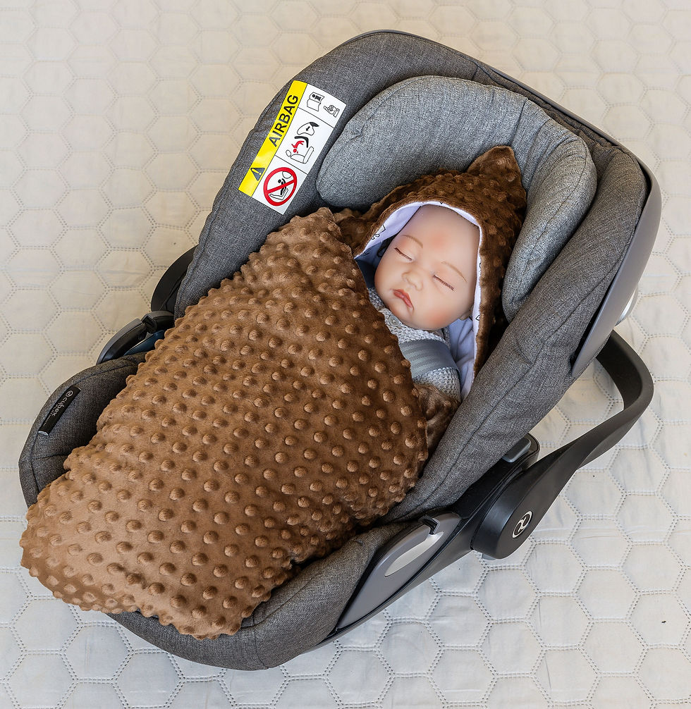 Miniaturbild: Braun MINKY/ Wald Igel Baumwolle Bababydecke oder Einschlagdecke für Kinder Autositz und Babyschale für Maxi-Cosi, Röm