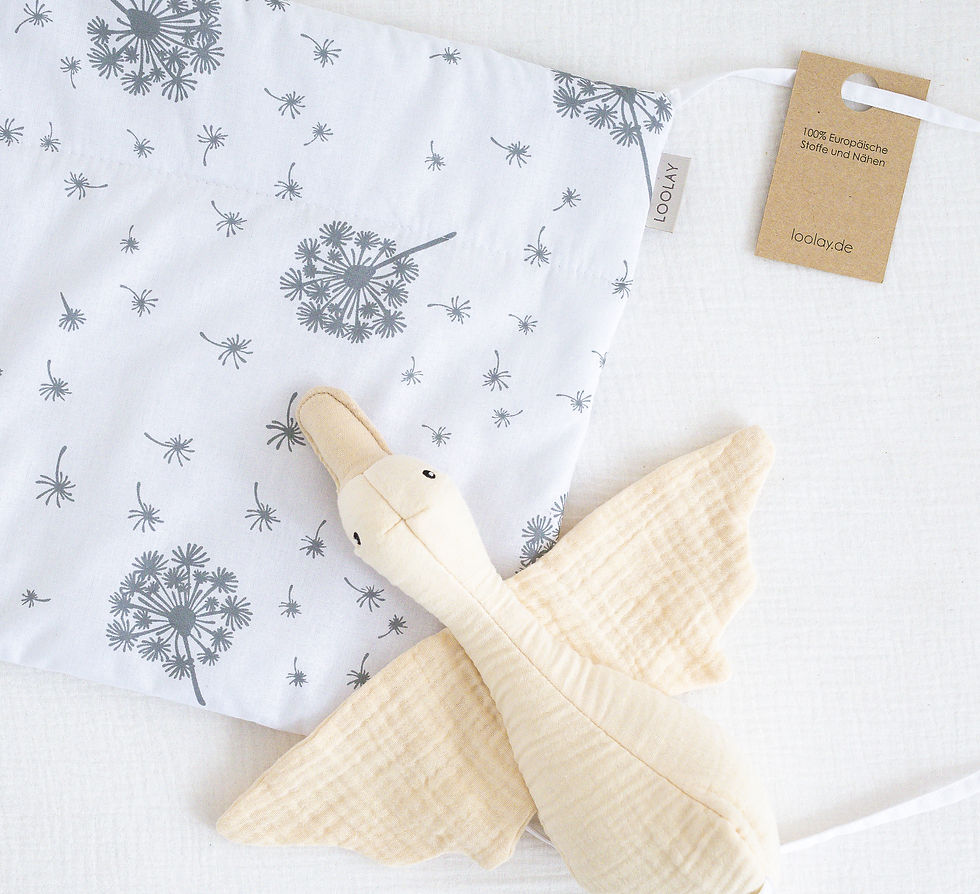 Pustelblume WEIß Baumwolle BETTUMRANDUNG für 140×70 cm und 120×60 cm Babybett