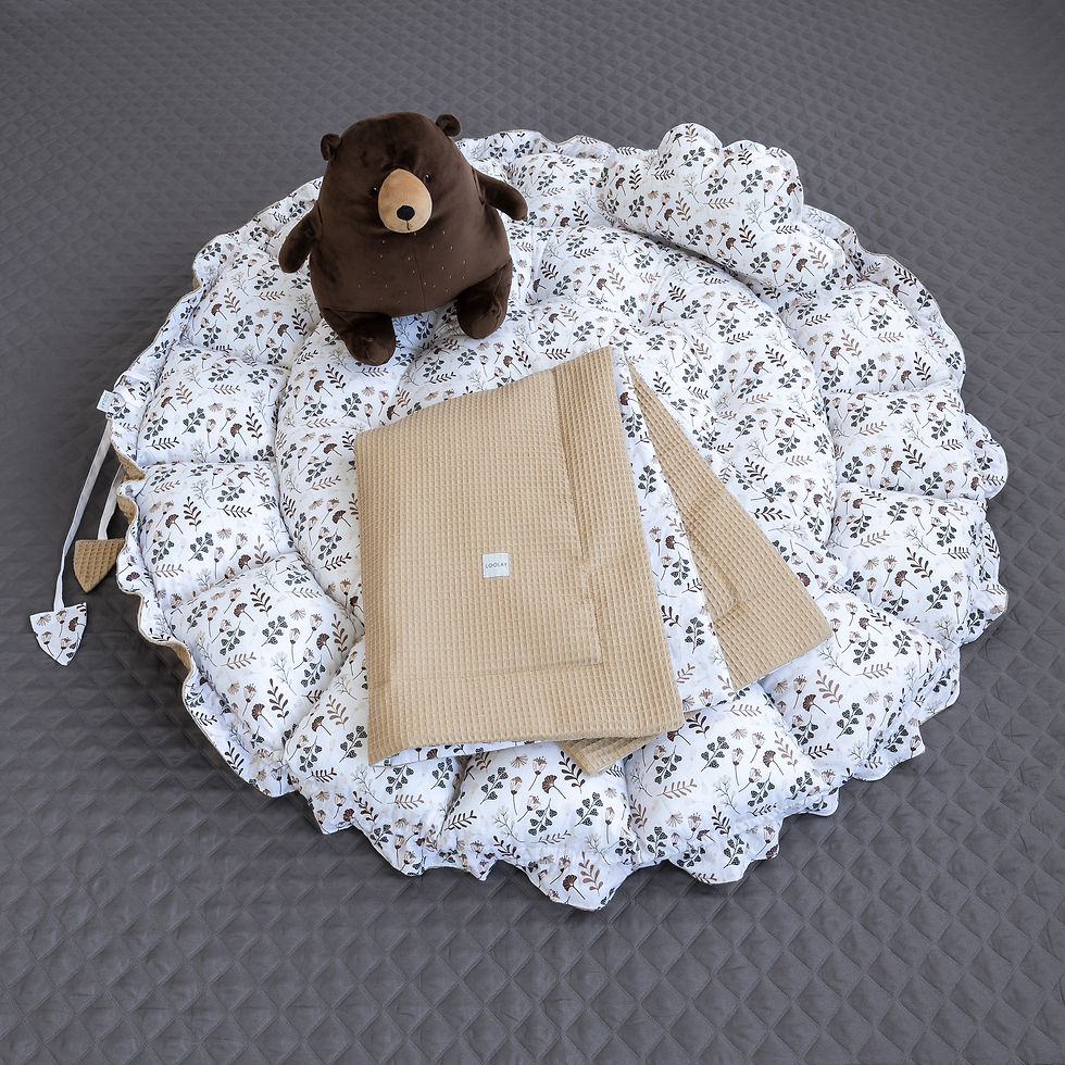 Miniaturbild: WAFFELPIQUE Baumwolle XXL Premium ENGELSNEST SET Babynest Babykokon Decke Kissen