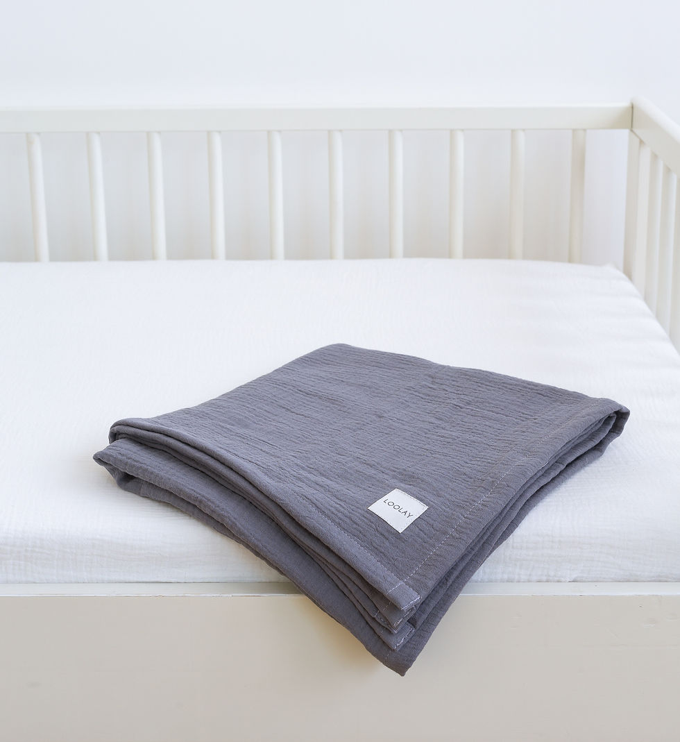 Miniaturbild: Grau MUSSELIN Baumwolle DECKE Wickeldecke Baby Tuch 95x95 120x120 150x200 cm