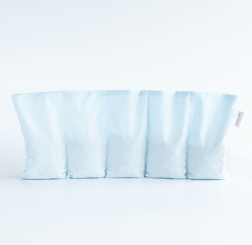 Kirschkernkissen 50x20 5-Kammern Wärmekissen Wärme Kälte Kompresse BLAU Hellblau