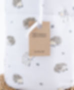 IGEL Braun Beige Weiß Baumwolle  BETTUMRANDUNG Babybett Ausstattung Baby Erstausstattung Babynest Bettschlange