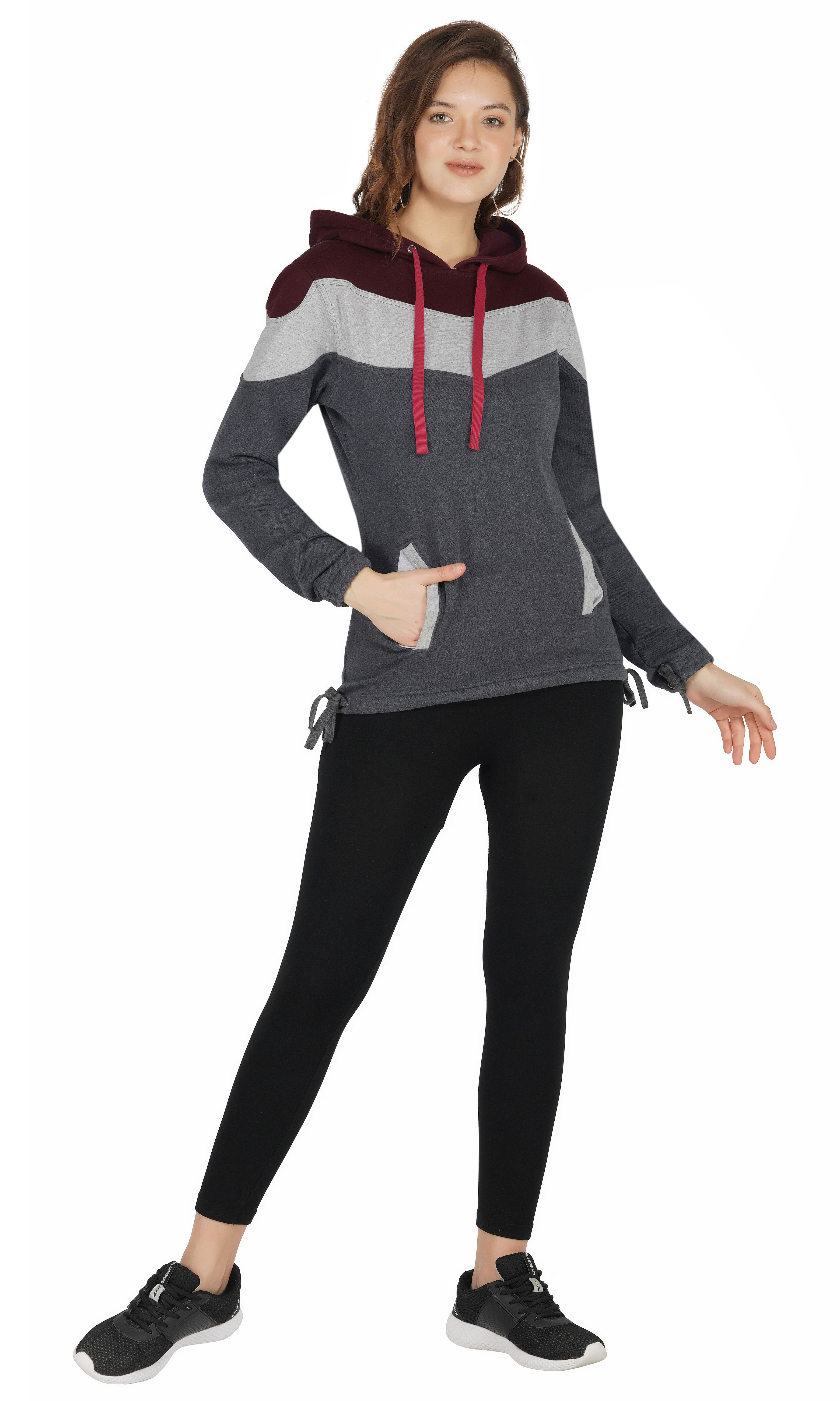 Essque Multi Grey Hoodie Sweat Shirt