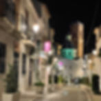 Traditional white houses and cobbled street in Altea Old Town, Costa Blanca