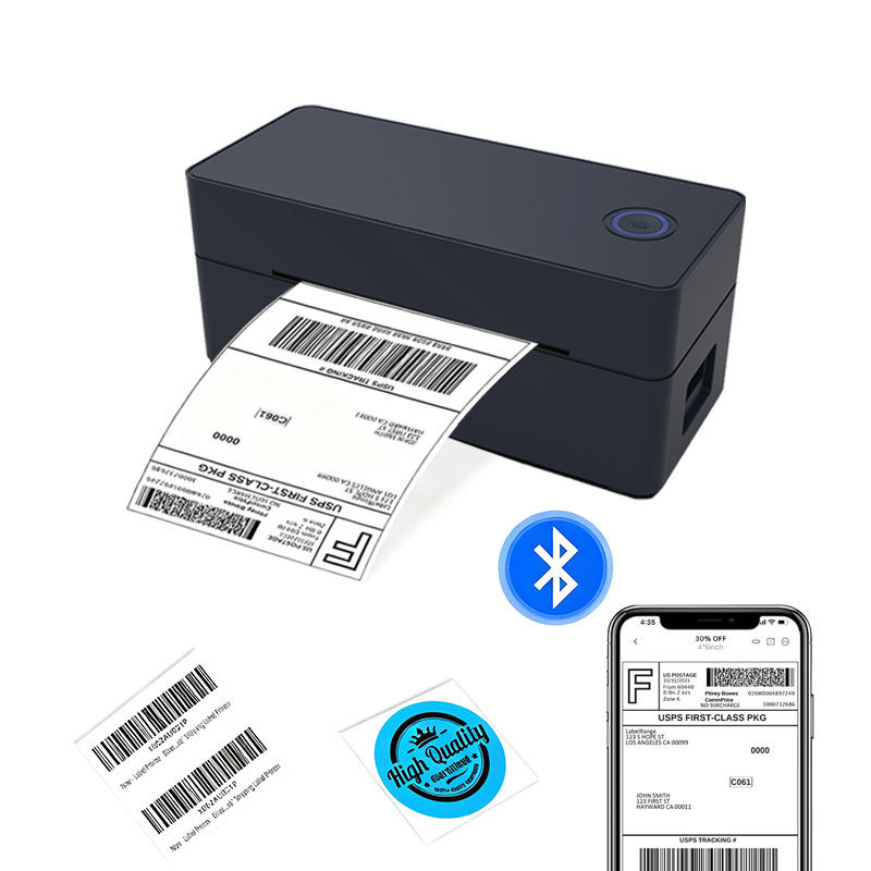 Wireless Bluetooth Thermal Shipping Label Printer 4x6 Support Android Mac iPhone