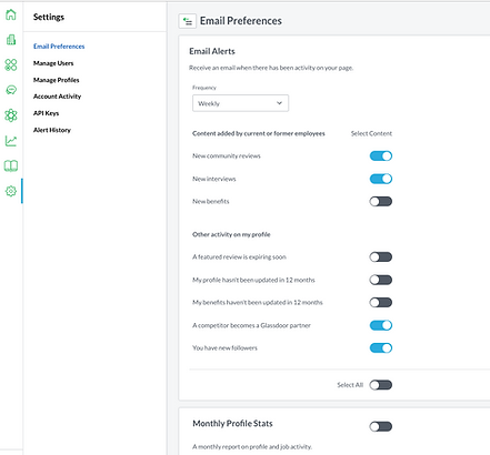 manage email preferences